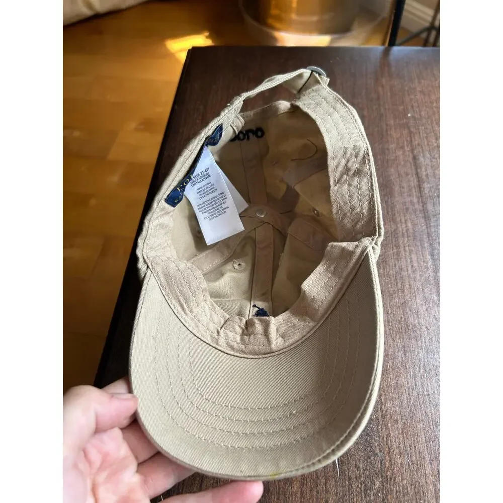 Toddler boys classic Polo Ralph Lauren baseball cap in beige 2T-4T